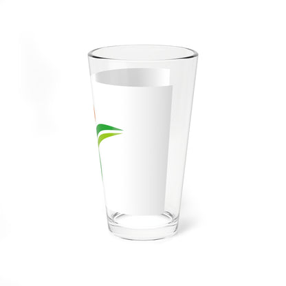 Flag of Yufu Oita no text (Japan) Pint Glass 16oz
