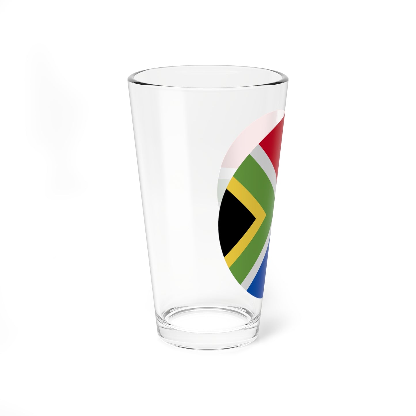 South-africa flag icon round (South Africa) Pint Glass 16oz