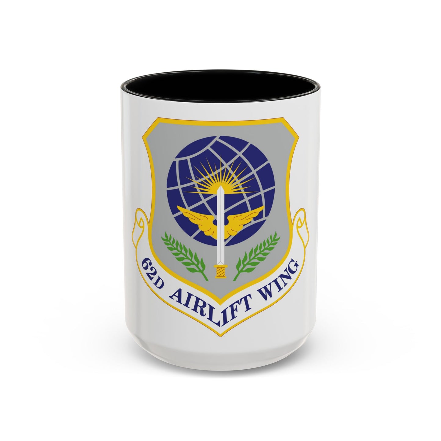62d Airlift Wing (U.S. Air Force) Accent Coffee Mug