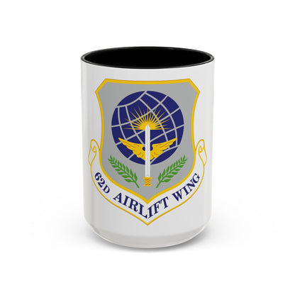 62d Airlift Wing (U.S. Air Force) Accent Coffee Mug