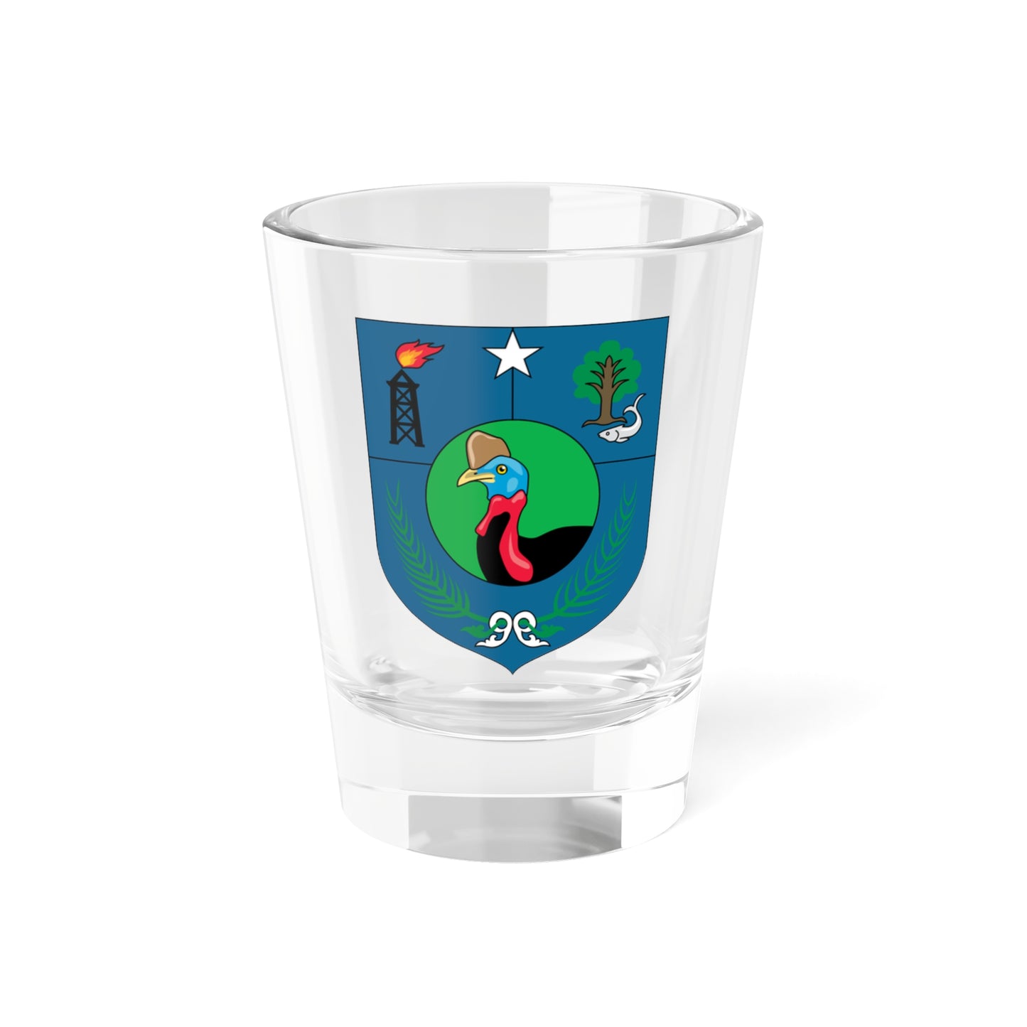 Insigne Papuae Occidentalis (Indonesia) (Coat of Arms) Shot Glass 1.5oz