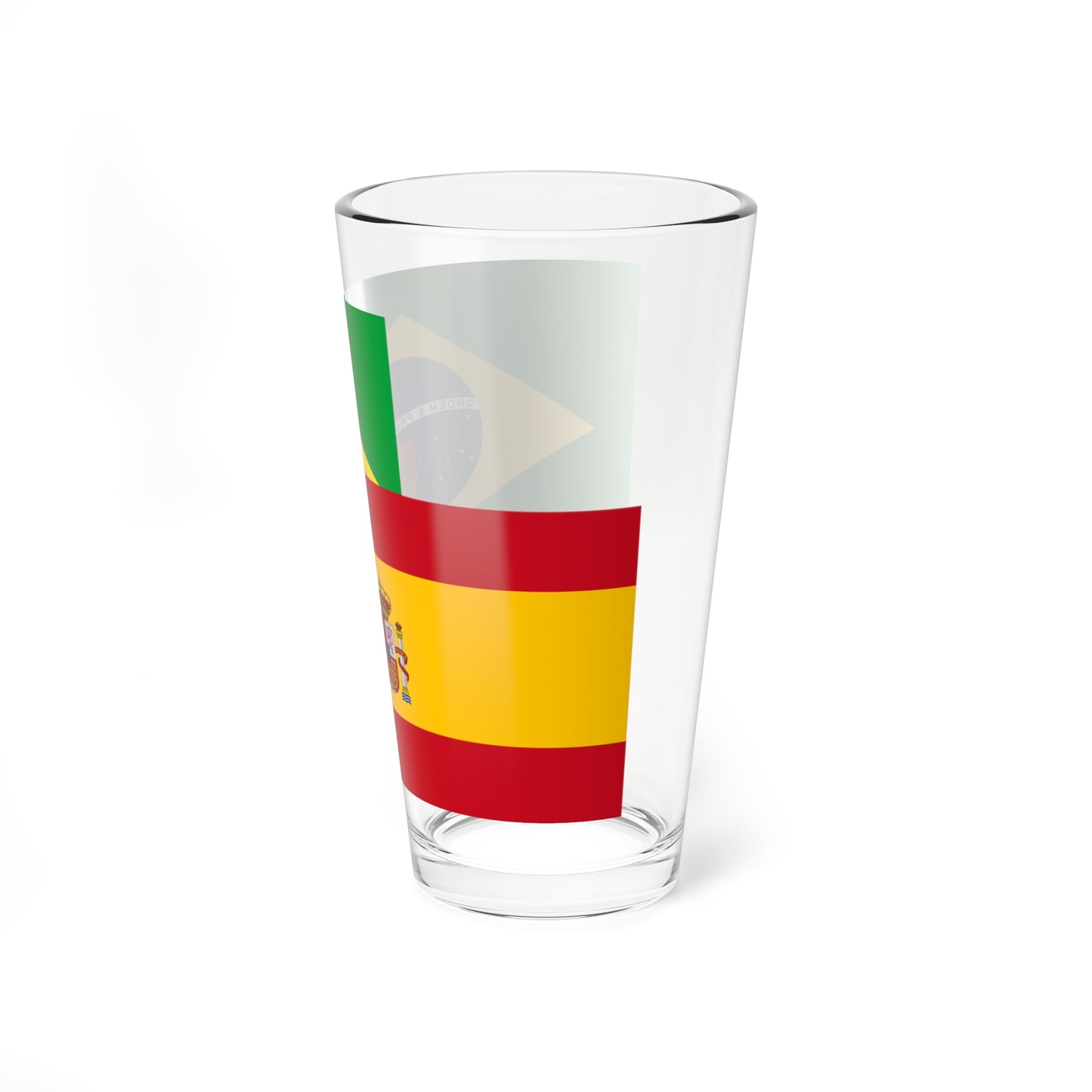 Spain-Brazil Flag (Brazil) Pint Glass 16oz