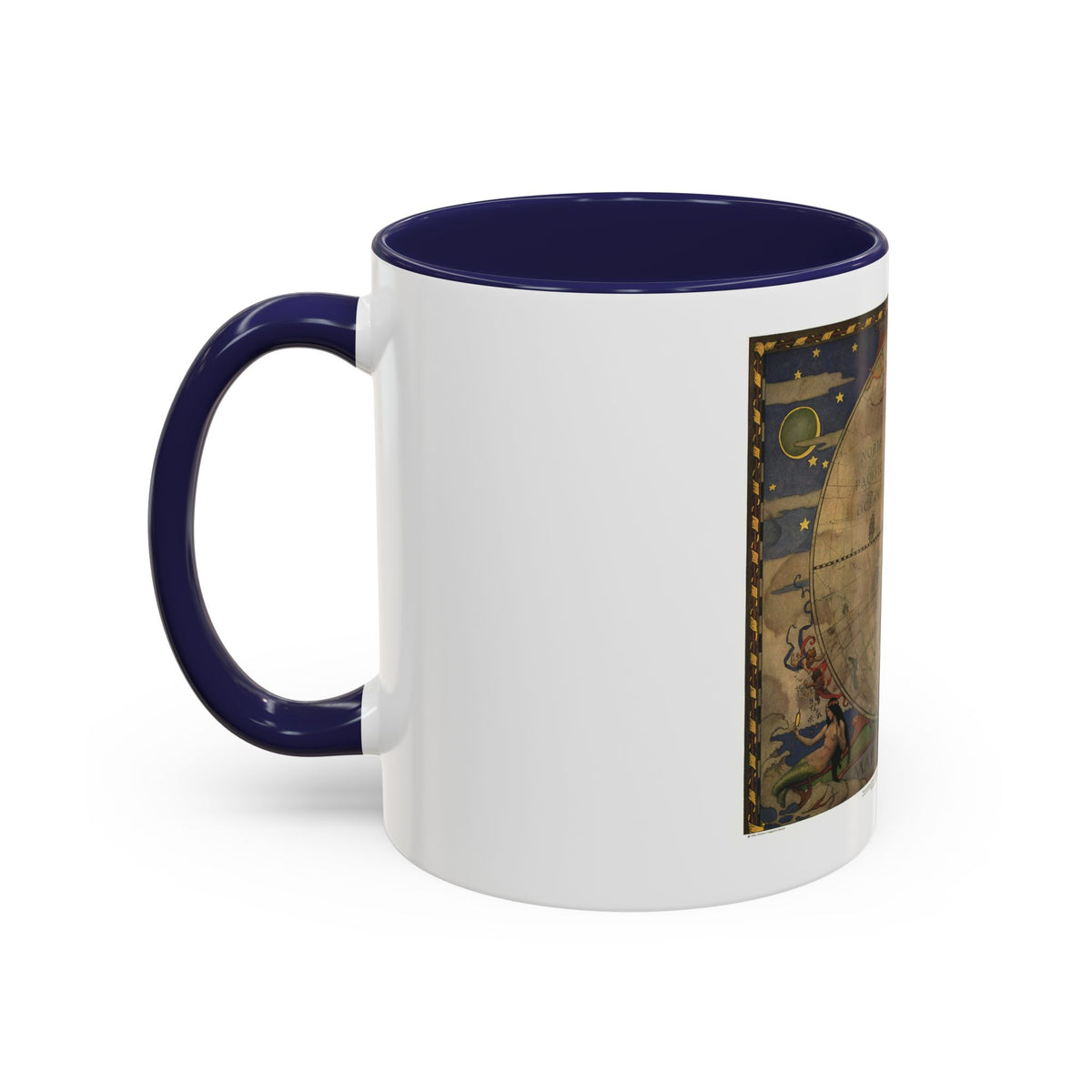Map of Discovery- Western Hemisphere (1928) (Map) Accent Coffee Mug