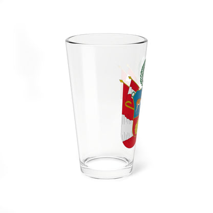 Escudo de la República Peruana 1825-1950 (Peru) (Coat of Arms) Pint Glass 16oz