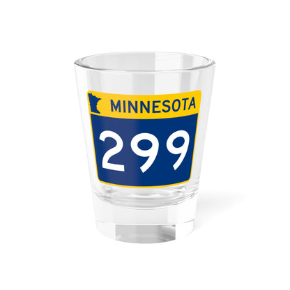 MN-299 wide (Minnesota) (Road Sign) Shot Glass 1.5oz