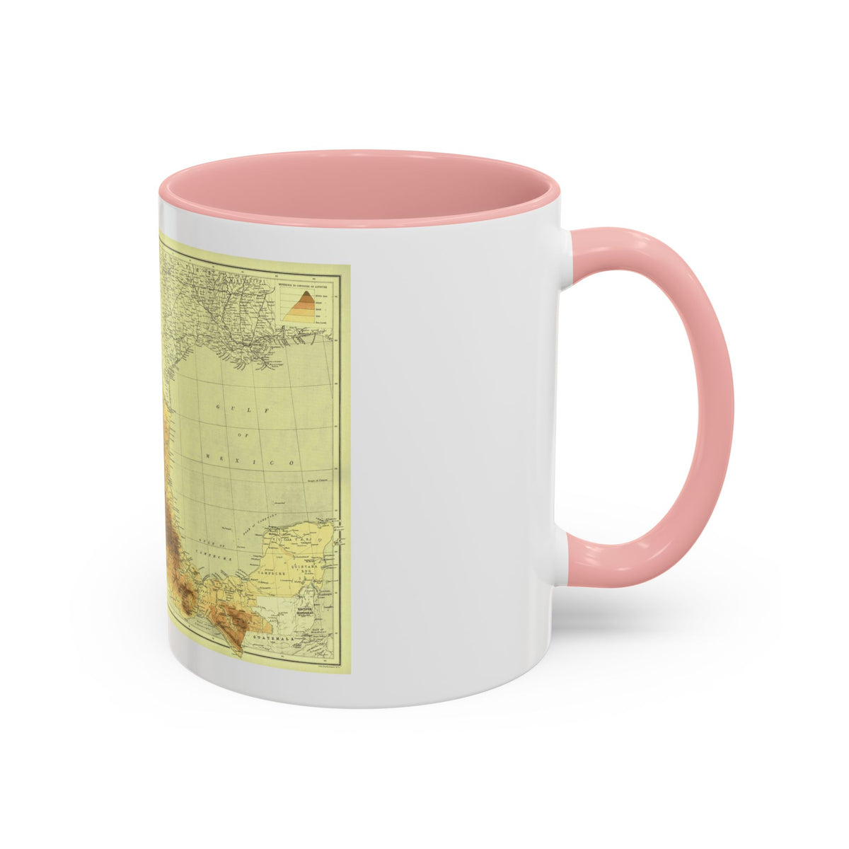 Central America & Mexico (1911) (Map) Accent Coffee Mug