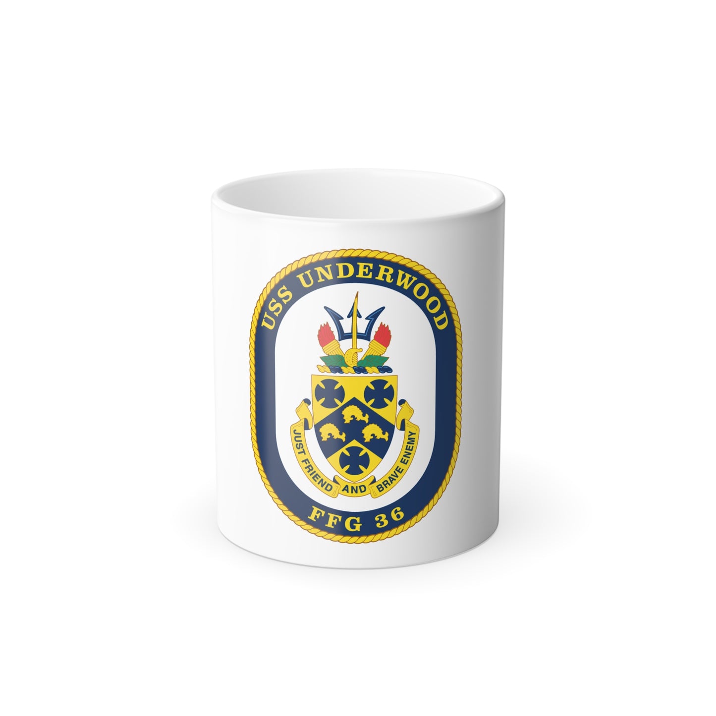 USS Underwood FFG 36 v2 (U.S. Navy) Color Changing Mug 11oz