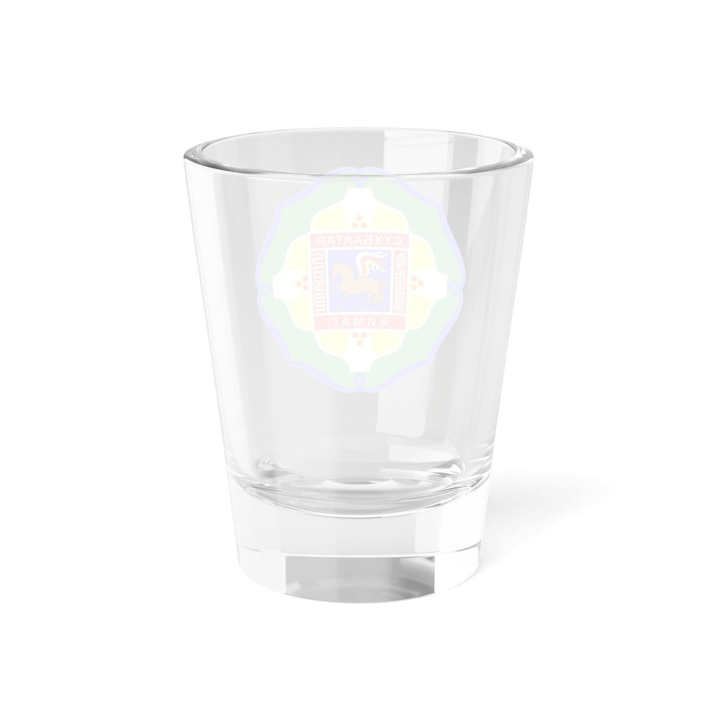 Mn coa sükhbaatar aimag (Mongolia) (Coat of Arms) Shot Glass 1.5oz