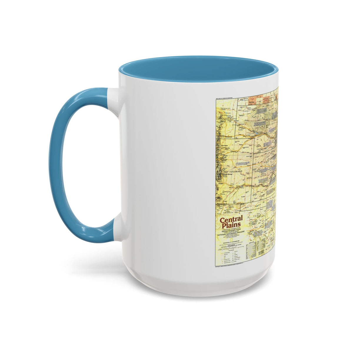 USA - Central Plains 1 (1985) (Map) Accent Coffee Mug