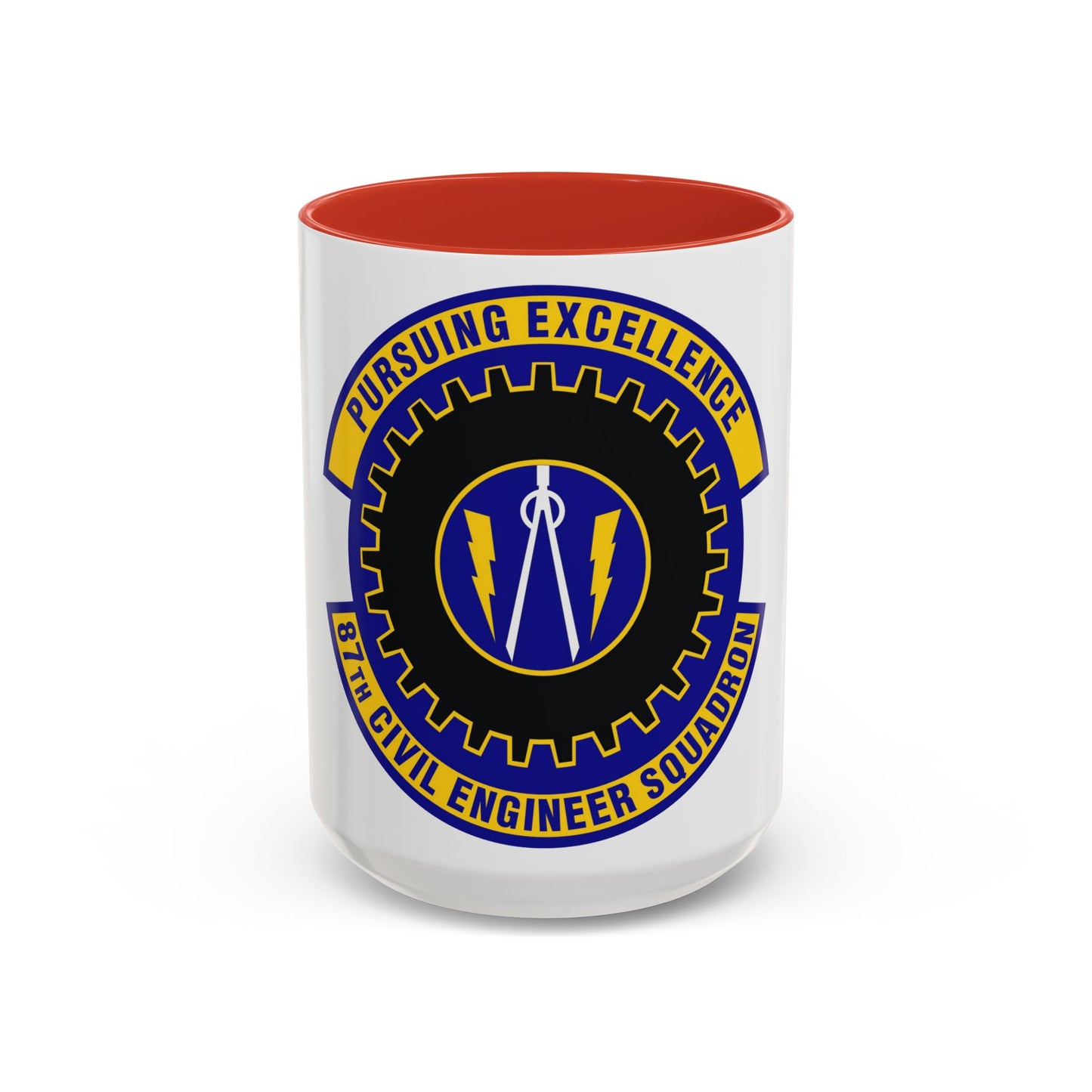 87th Civil Engineer Squadron (U.S. Air Force) Accent Coffee Mug