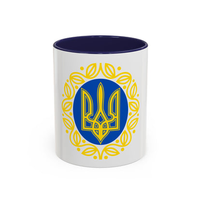 Coat of arms of Ukrainian People's Republic - Accent Coffee Mug