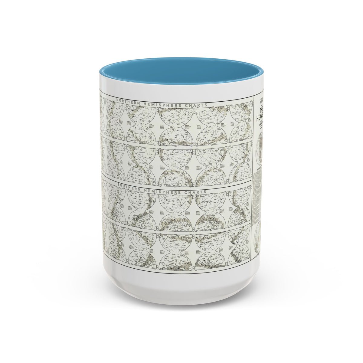 Heavens, The - Monthly Star Charts (1970) (Map) Accent Coffee Mug