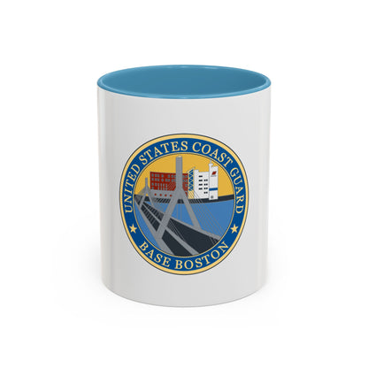 USCG Base Boston (U.S. Coast Guard) Accent Coffee Mug