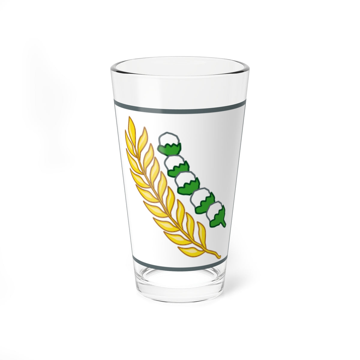 Pancasila Sila 5 Rice and Cotton (Indonesia) (Coat of Arms) Pint Glass 16oz