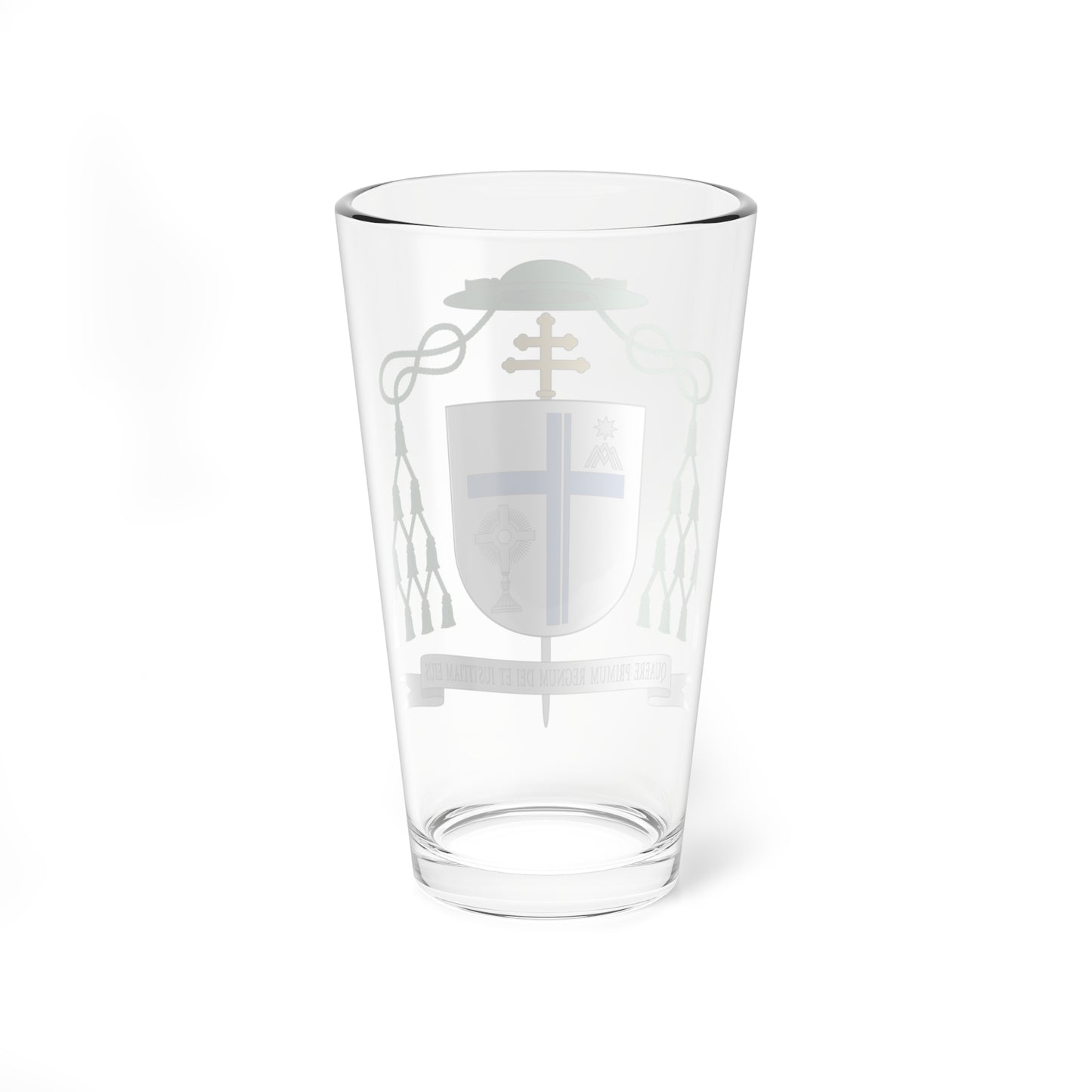 Escudo de Carlos Escribano Subías arzobispo (Spain) (Coat of Arms) Pint Glass 16oz