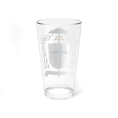 Escudo de Carlos Escribano Subías arzobispo (Spain) (Coat of Arms) Pint Glass 16oz