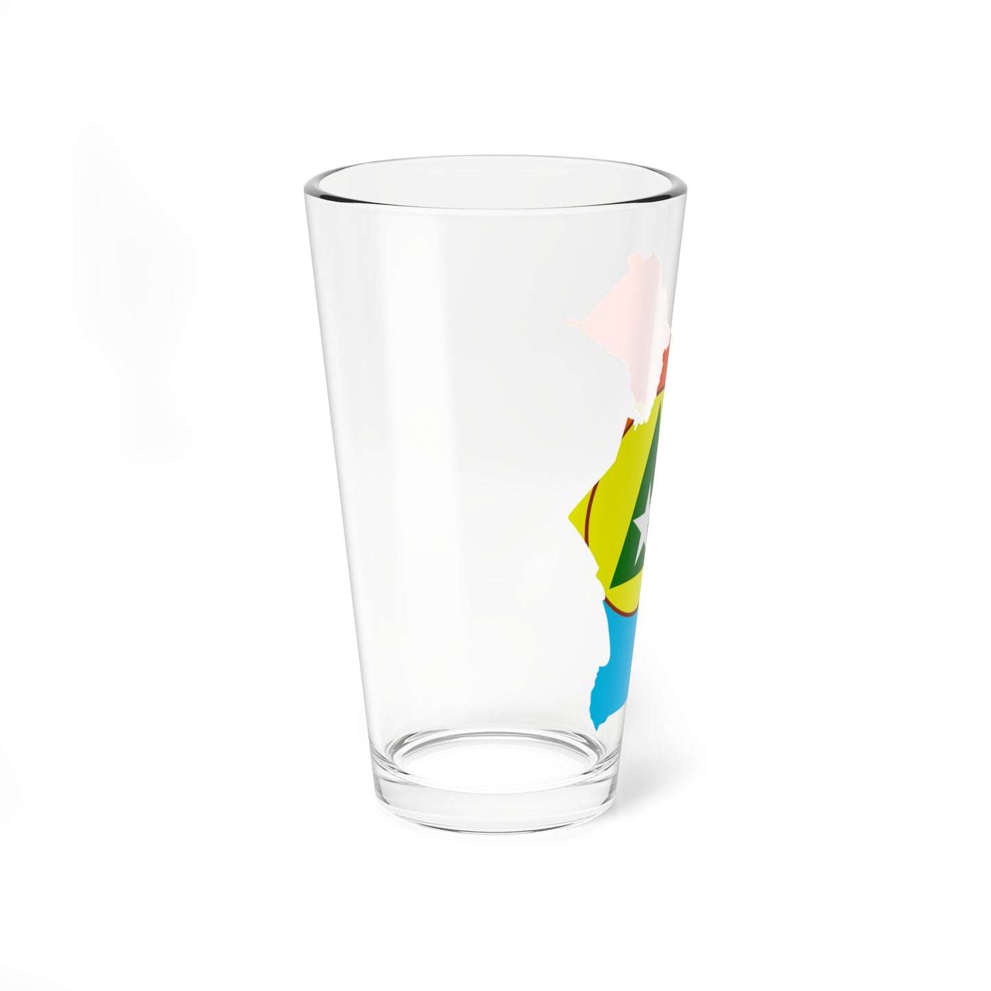 Flag map of Cabinda FLEC (Angola) Pint Glass 16oz