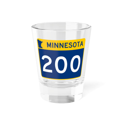 MN-200 wide (Minnesota) (Road Sign) Shot Glass 1.5oz