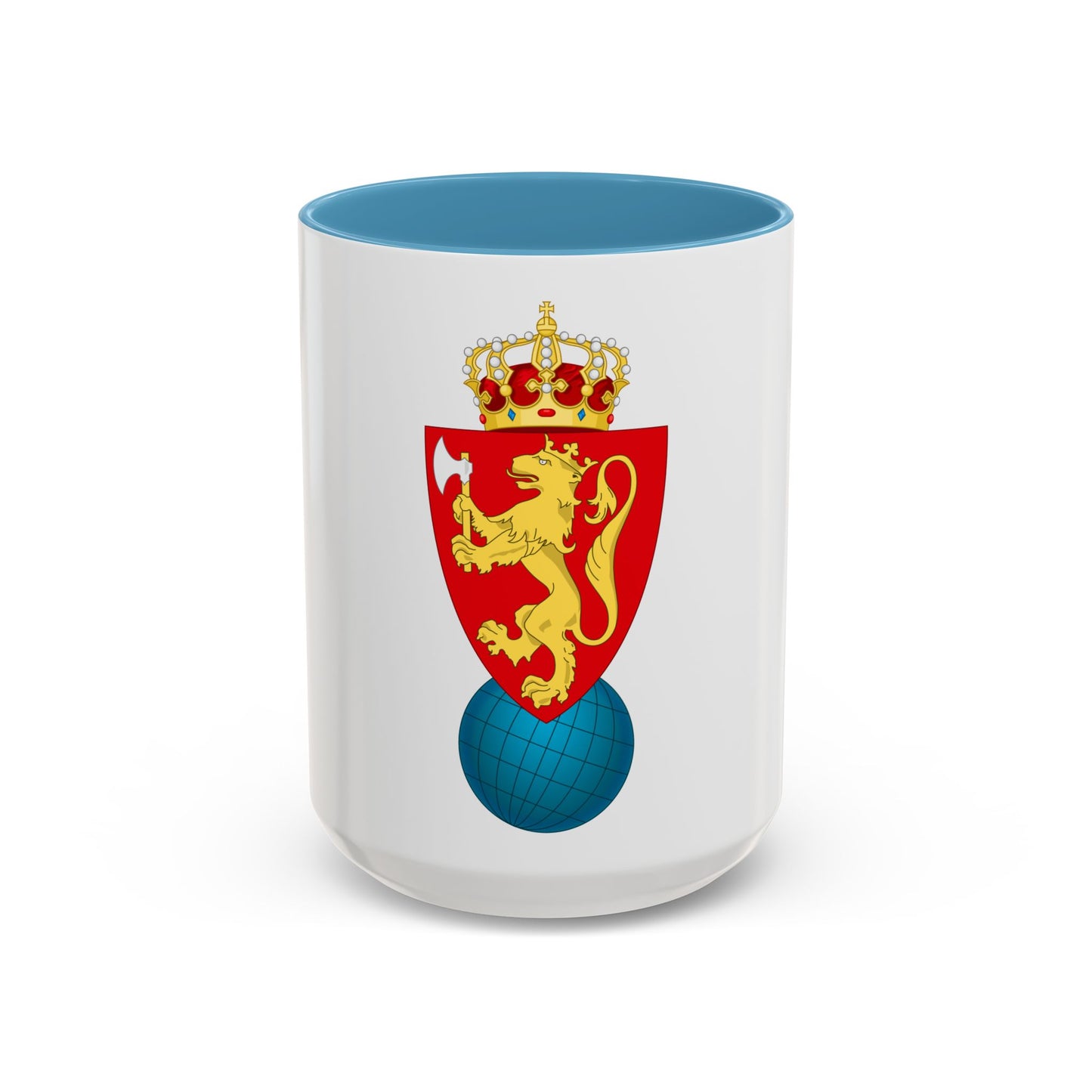 Coat of arms of the Geographical Survey of Norway - Accent Coffee Mug