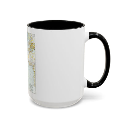 Atlantic Ocean (1941) (Map) Accent Coffee Mug