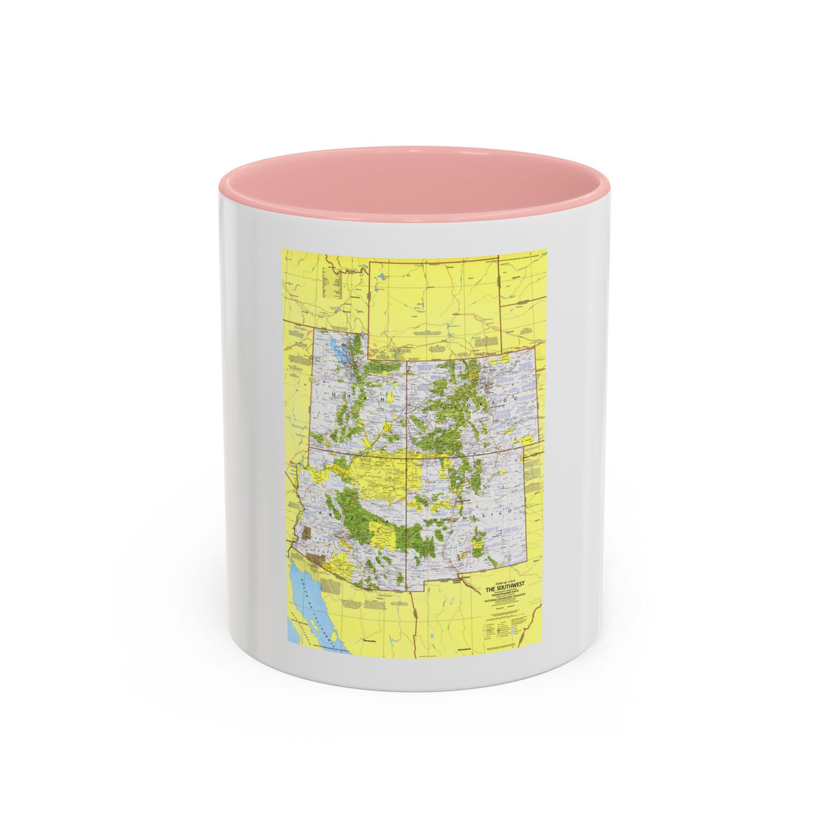 USA - Southwest 1 (1977) (Map) Accent Coffee Mug