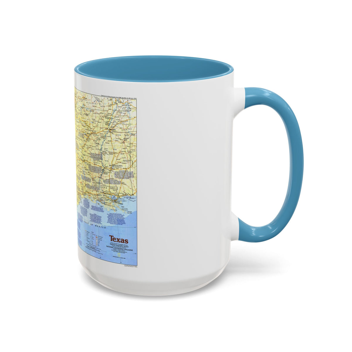 USA - Texas 1 (1986) (Map) Accent Coffee Mug