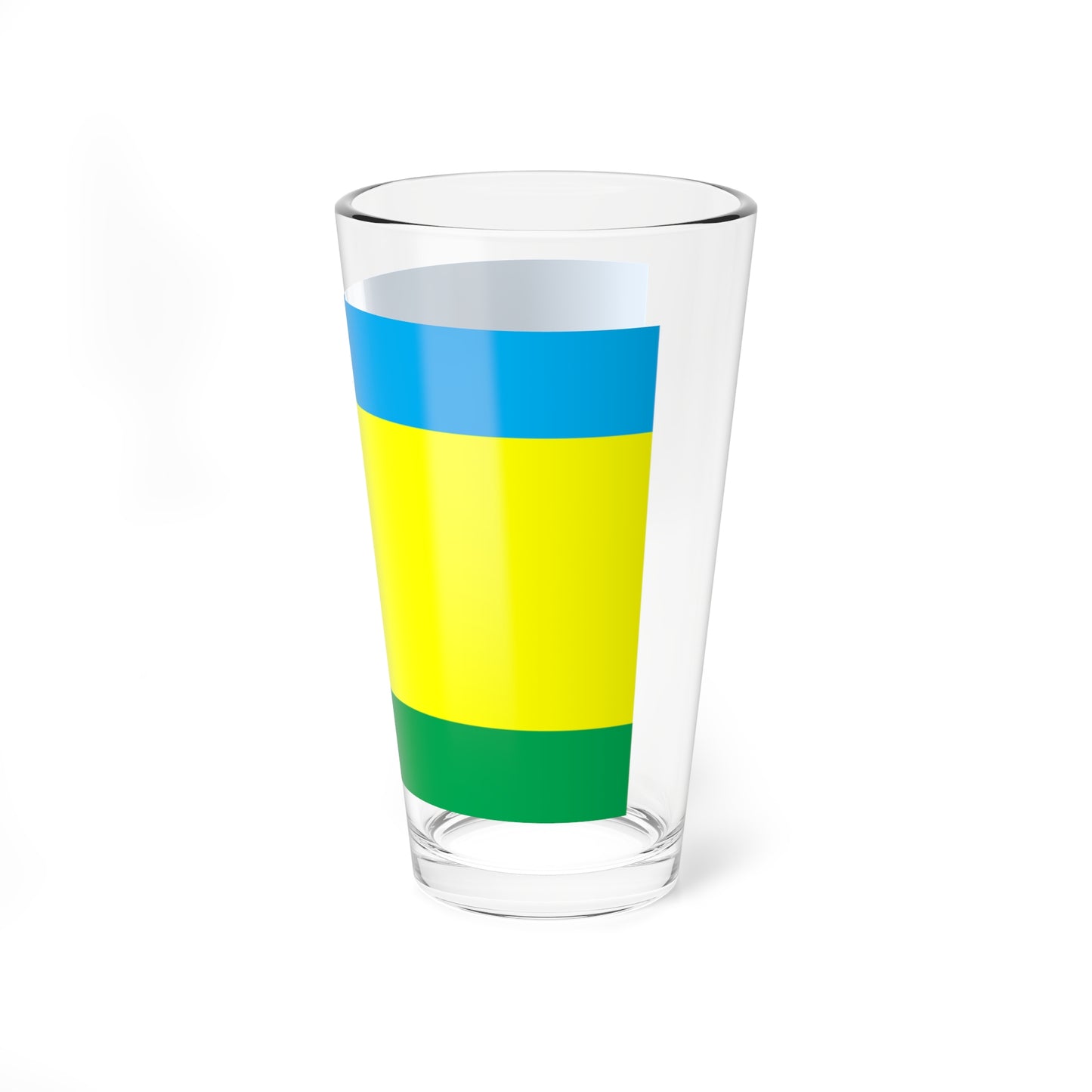 Flag of Rokytne raion in Rivne oblast (Ukraine) Pint Glass 16oz