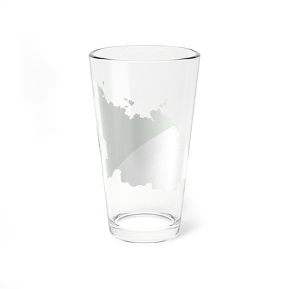 Flag map of Siberia (Russia) Pint Glass 16oz