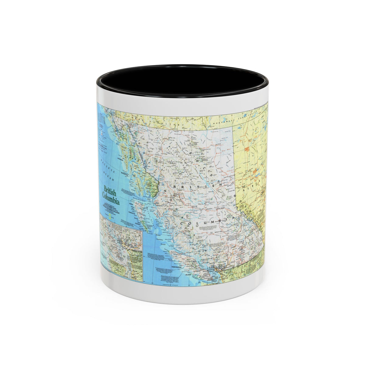 Canada - British Columbia 1 (1992) (Map) Accent Coffee Mug