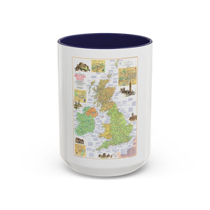 British Isles - A Traveller's Map 1 (1974) (Map) Accent Coffee Mug