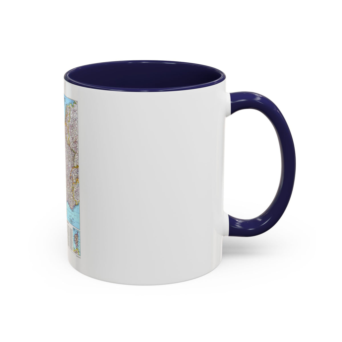 France (1989) (Map) Accent Coffee Mug