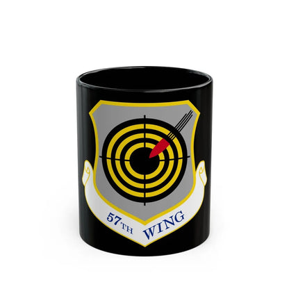 1058px USAF 57th Wing shield (U.S. Air Force) Black Coffee Mug-11oz-Go Mug Yourself