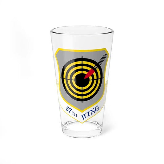 1058px USAF 57th Wing shield (U.S. Air Force) Pint Glass 16oz 16oz - Go Mug Yourself