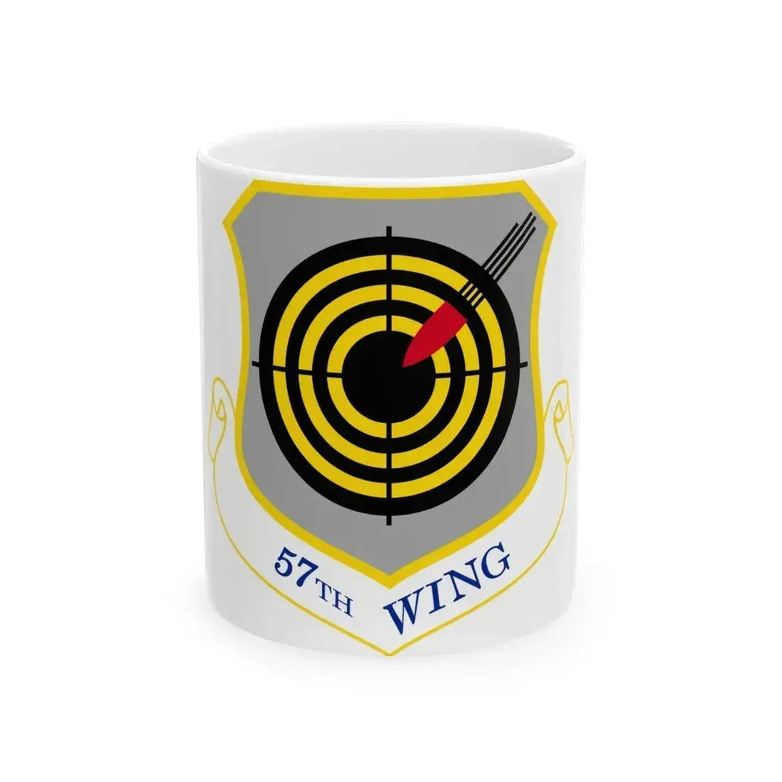 1058px USAF 57th Wing shield (U.S. Air Force) White Coffee Mug 11oz - Go Mug Yourself
