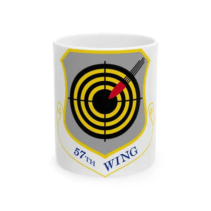 1058px USAF 57th Wing shield (U.S. Air Force) White Coffee Mug 11oz - Go Mug Yourself