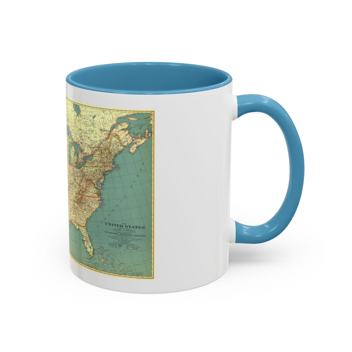 USA - The United States (1933) (Map) Accent Coffee Mug