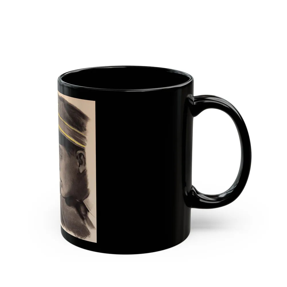 Day Shift, The Saturday Evening post story illustration - Black Coffee Mug-Go Mug Yourself