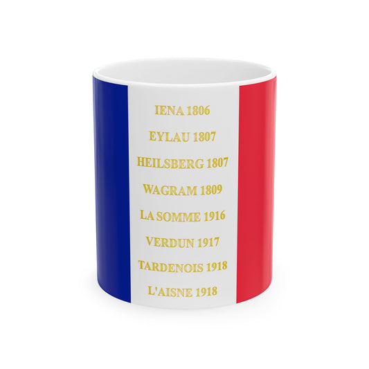 105e regiment dinfanterie de ligne-drapeau (France) White Coffee Mug-11oz-Go Mug Yourself