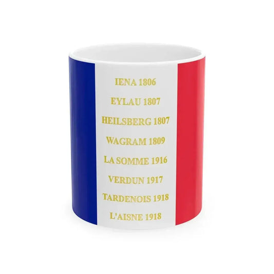 105e regiment dinfanterie de ligne-drapeau (France) White Coffee Mug 11oz - Go Mug Yourself