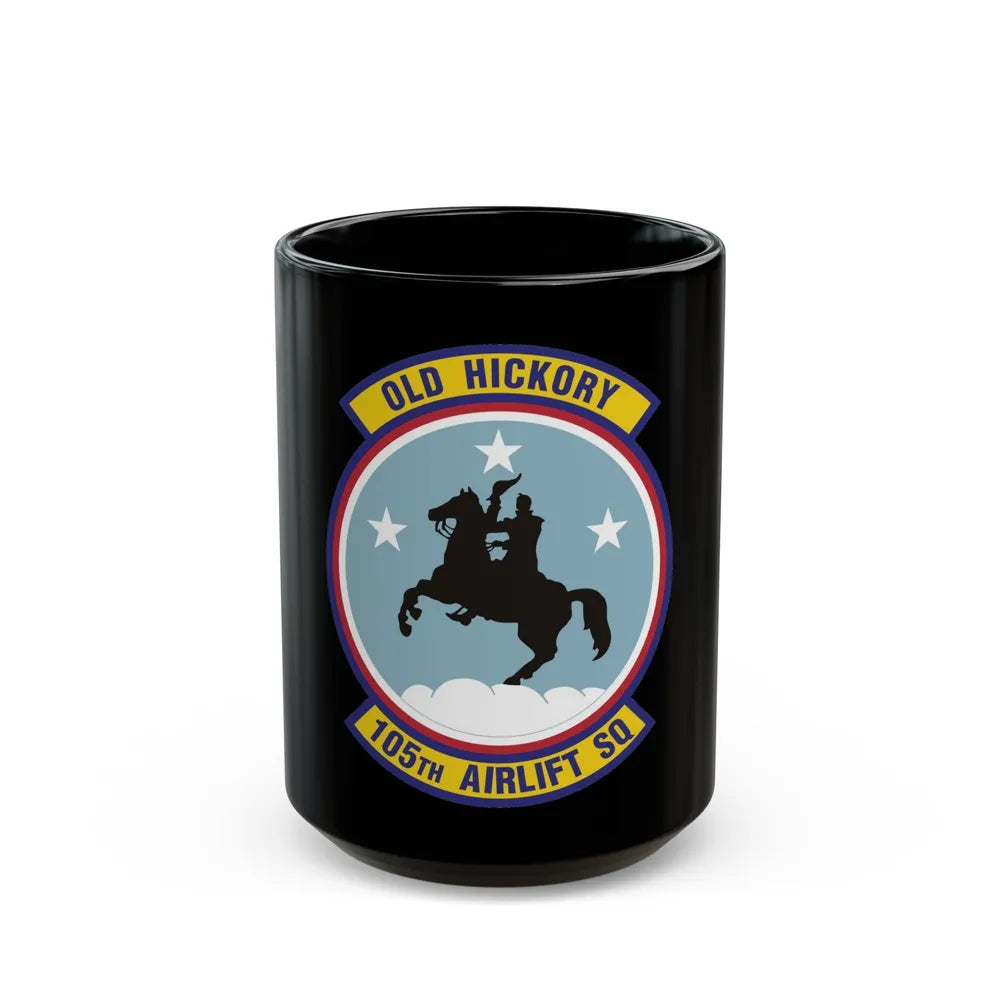 105th Airlift Squadron 2 (U.S. Air Force) Black Coffee Mug-15oz-Go Mug Yourself