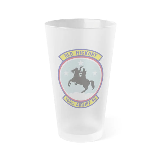 105th Airlift Squadron 2 (U.S. Air Force) Frosted Pint Glass 16oz-16oz-Frosted-Go Mug Yourself