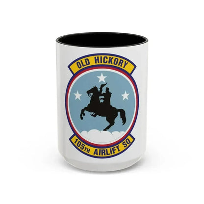105th Airlift Squadron 2 (U.S. Air Force) Accent Coffee Mug 15oz Black - Go Mug Yourself
