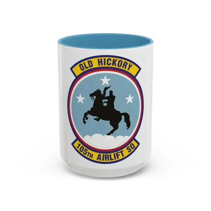 105th Airlift Squadron 2 (U.S. Air Force) Accent Coffee Mug 15oz Light Blue - Go Mug Yourself