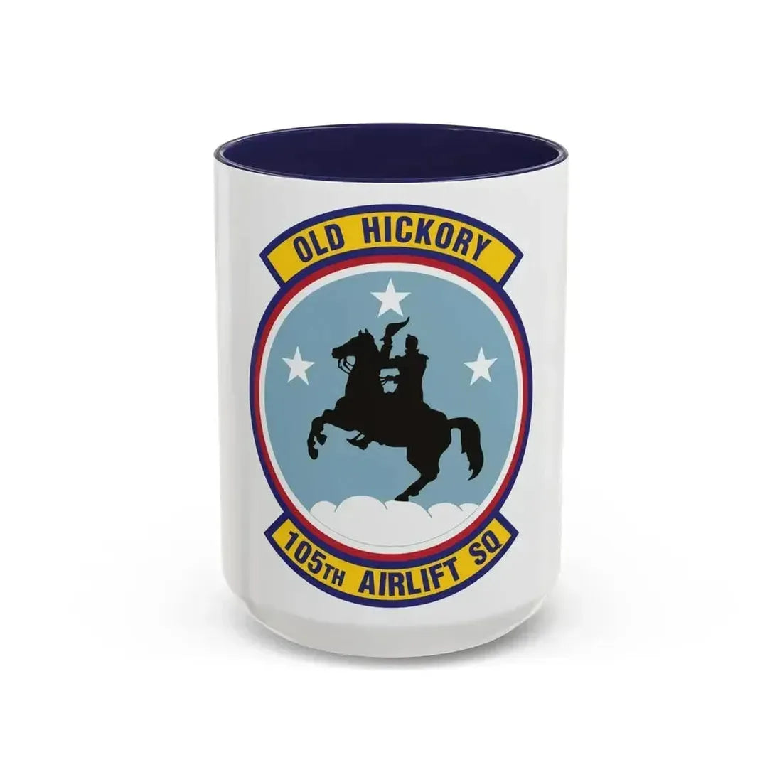 105th Airlift Squadron 2 (U.S. Air Force) Accent Coffee Mug 15oz Navy - Go Mug Yourself