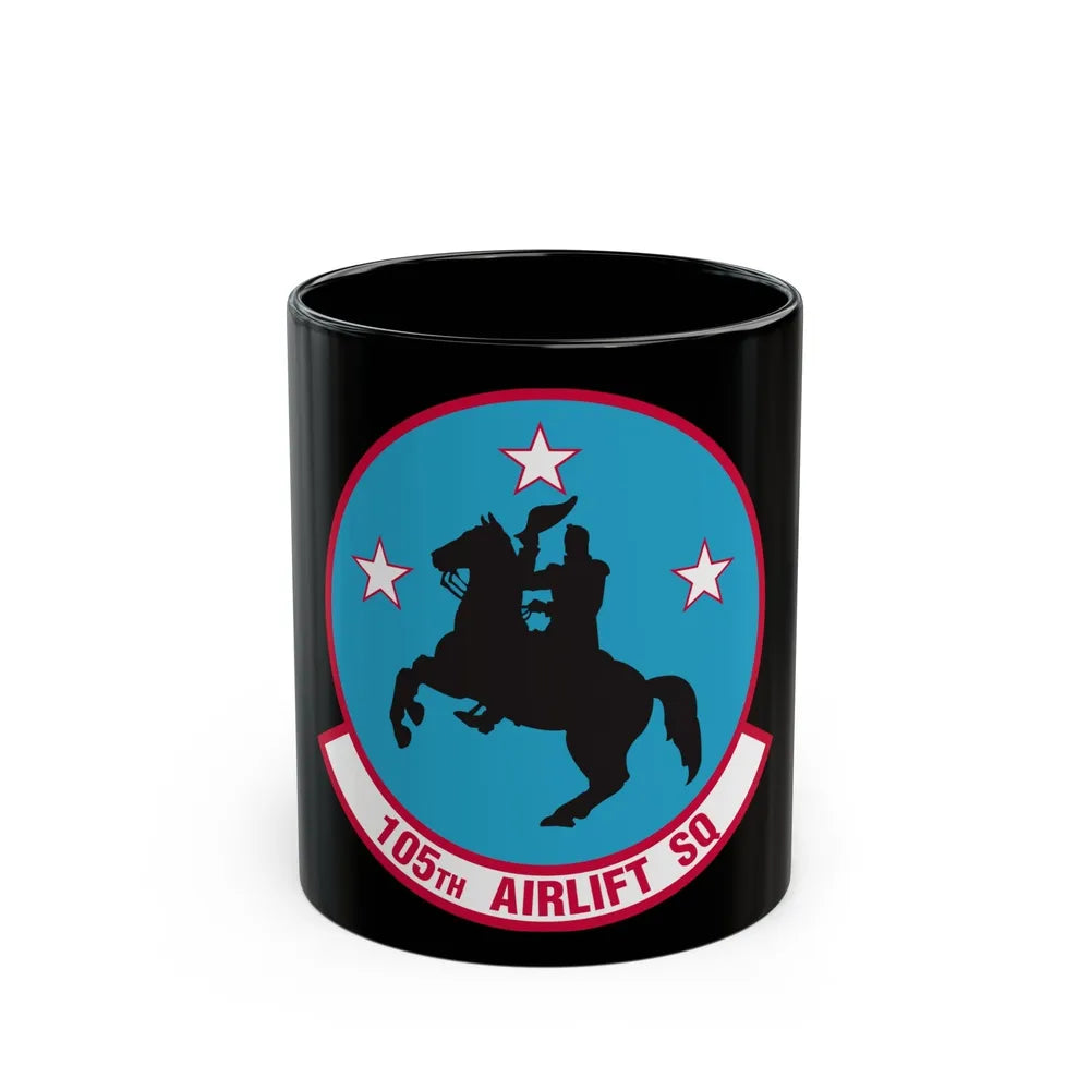 105th Airlift Squadron (U.S. Air Force) Black Coffee Mug-11oz-Go Mug Yourself