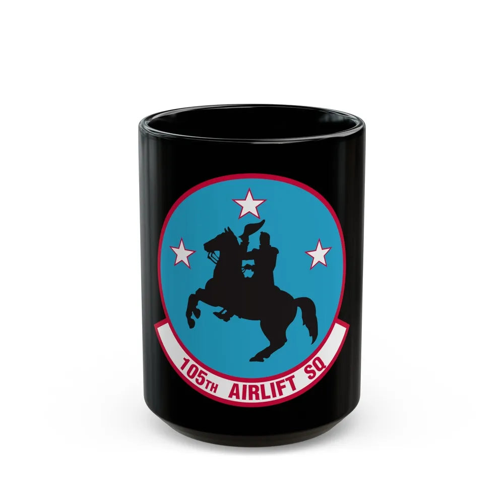 105th Airlift Squadron (U.S. Air Force) Black Coffee Mug-15oz-Go Mug Yourself