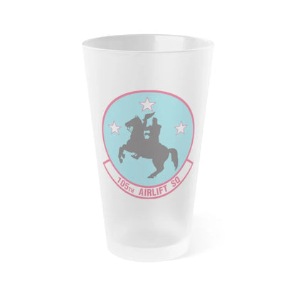 105th Airlift Squadron (U.S. Air Force) Frosted Pint Glass 16oz-16oz-Frosted-Go Mug Yourself