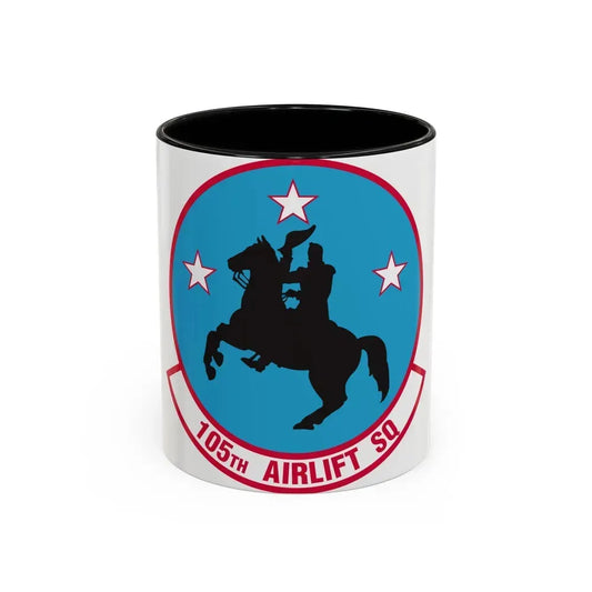 105th Airlift Squadron (U.S. Air Force) Accent Coffee Mug 11oz Black - Go Mug Yourself