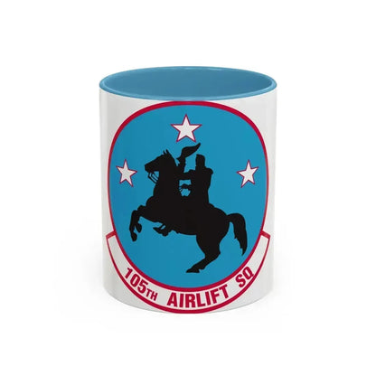 105th Airlift Squadron (U.S. Air Force) Accent Coffee Mug 11oz Light Blue - Go Mug Yourself