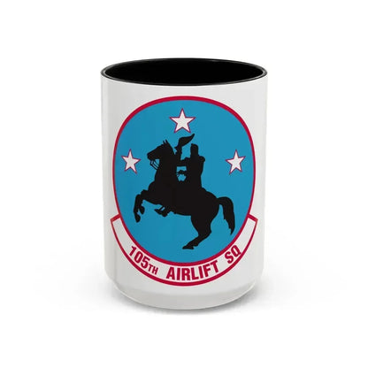 105th Airlift Squadron (U.S. Air Force) Accent Coffee Mug 15oz Black - Go Mug Yourself